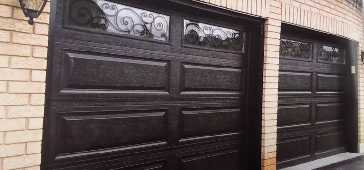 aluminum overhead garage door Walnut