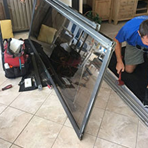 sliding glass door frame repair Walnut